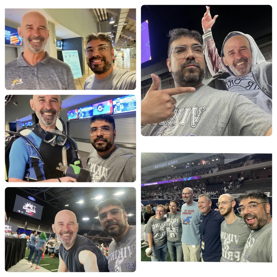 Collage of employee selfies created during the Workvivo activation
